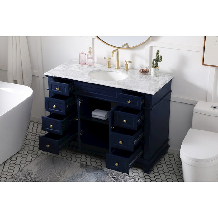 Elegant Kitchen/Bath Wesley 48" Single Bathroom Vanity Set, Blue