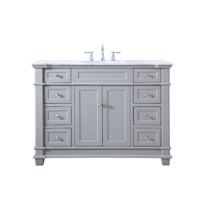Elegant Kitchen/Bath Wesley 48" Single Bathroom Vanity Set, Grey - VF50048GR