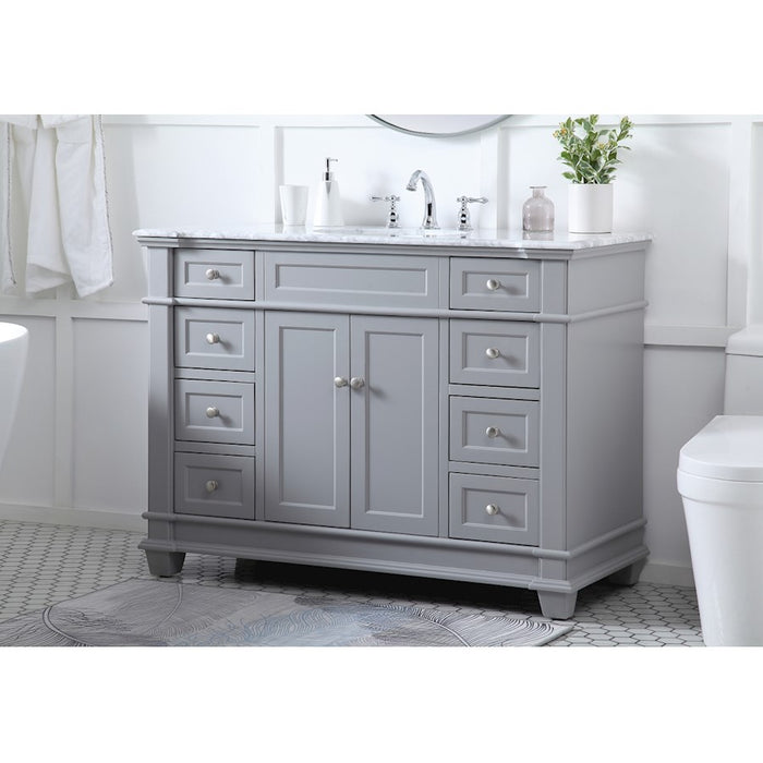 Elegant Kitchen/Bath Wesley 48" Single Bathroom Vanity Set, Grey