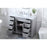 Elegant Kitchen/Bath Wesley 48" Single Bathroom Vanity Set, Grey