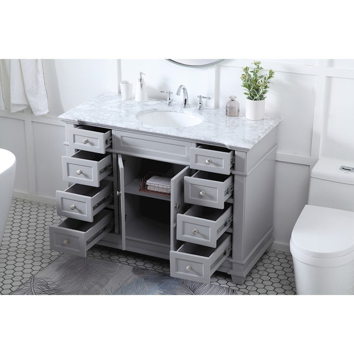 Elegant Kitchen/Bath Wesley 48" Single Bathroom Vanity Set, Grey