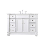 Elegant Kitchen/Bath Wesley 48" Single Bathroom Vanity Set, White - VF50048WH