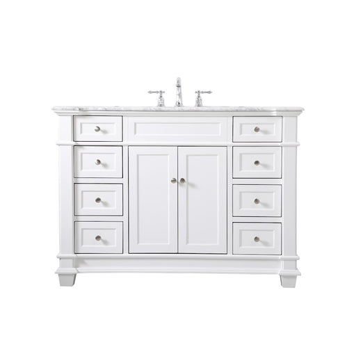 Elegant Kitchen/Bath Wesley 48" Single Bathroom Vanity Set, White - VF50048WH