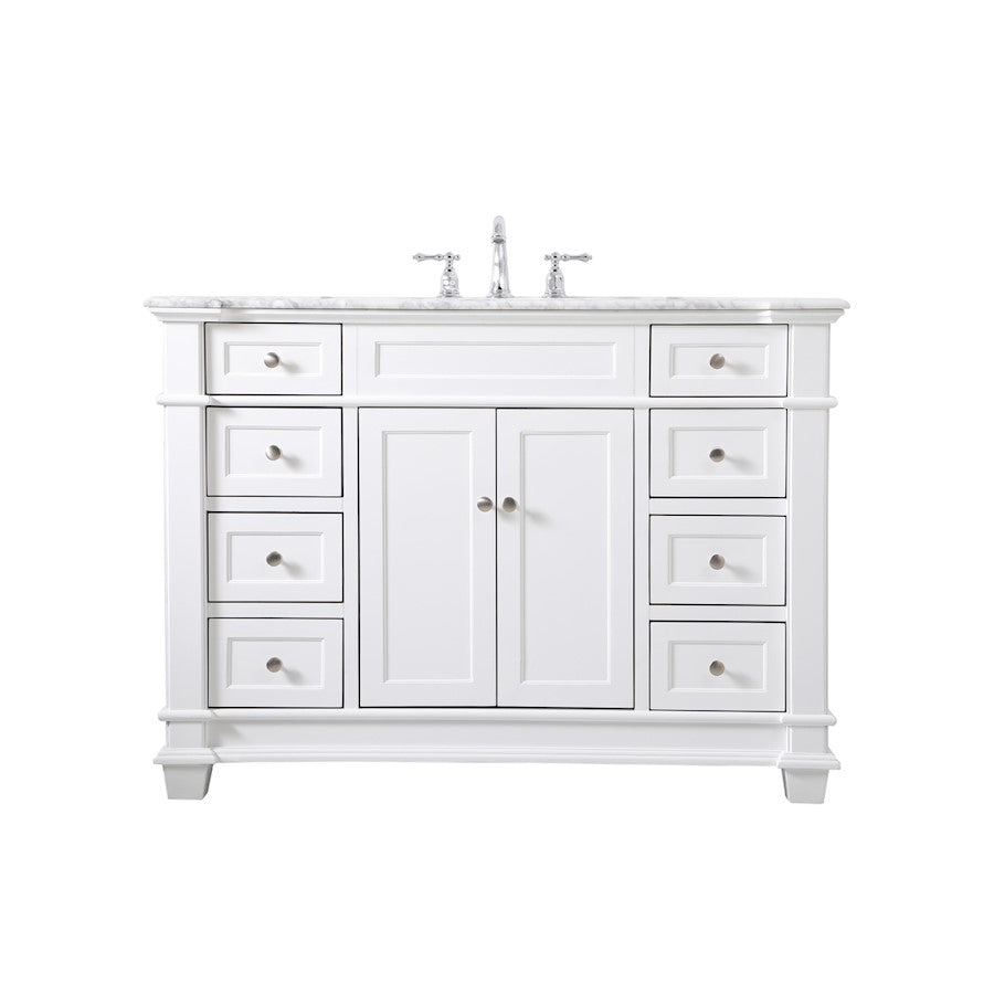 Elegant Kitchen/Bath Wesley 48" Single Bathroom Vanity Set, White - VF50048WH