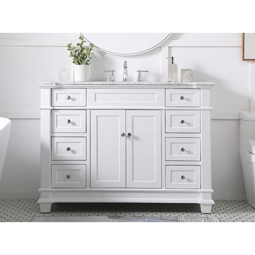 Elegant Kitchen/Bath Wesley 48" Single Bathroom Vanity Set, White