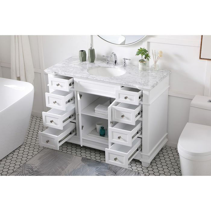 Elegant Kitchen/Bath Wesley 48" Single Bathroom Vanity Set, White