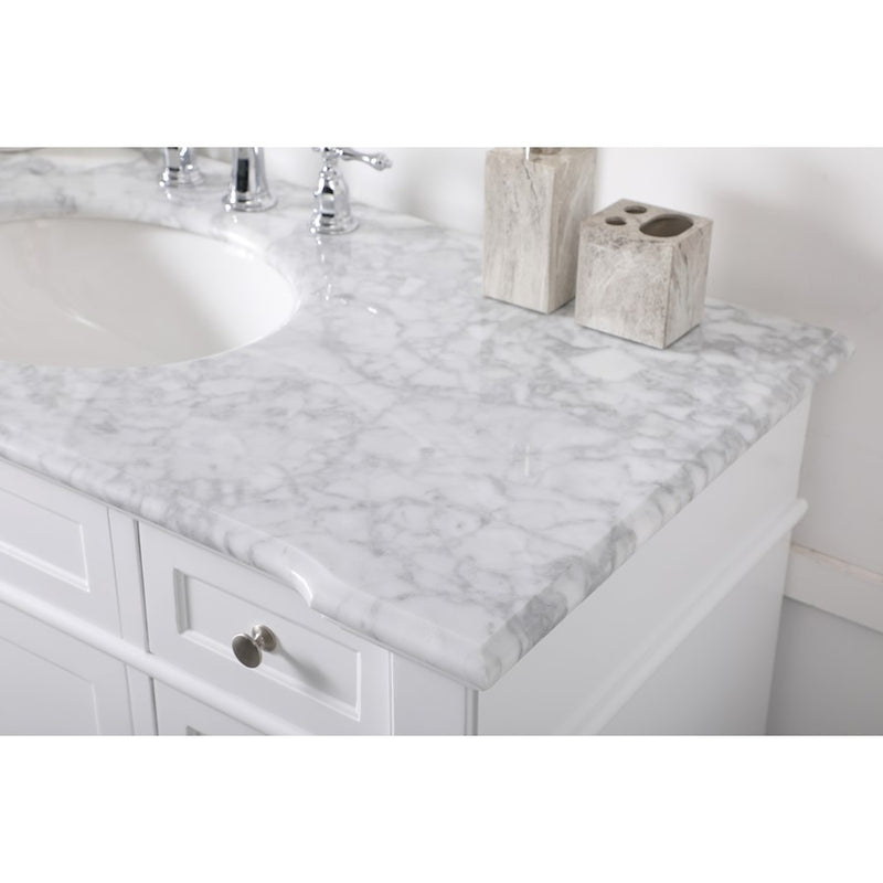 Elegant Kitchen/Bath Wesley 48" Single Bathroom Vanity Set, White