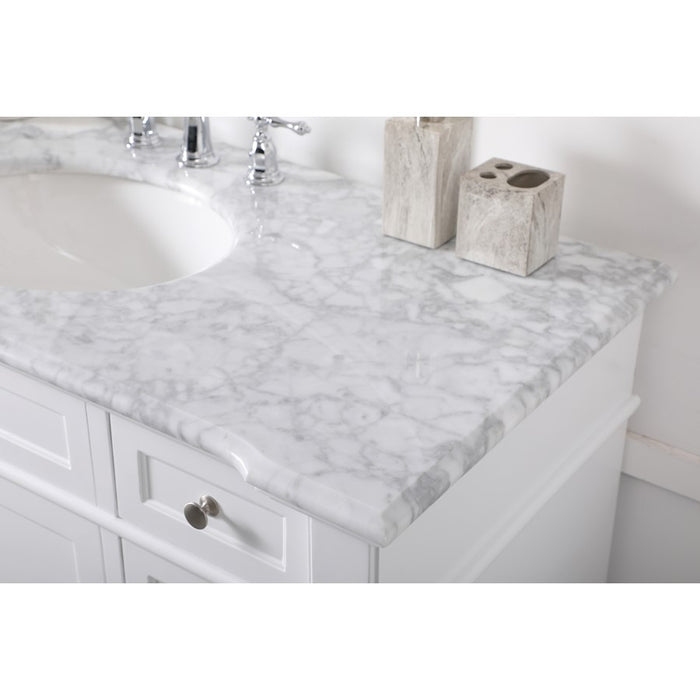 Elegant Kitchen/Bath Wesley 48" Single Bathroom Vanity Set, White