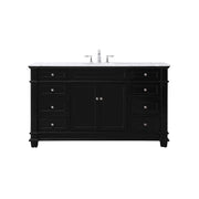 Elegant Kitchen/Bath Wesley 60" Single Bathroom Vanity Set, Black - VF50060BK