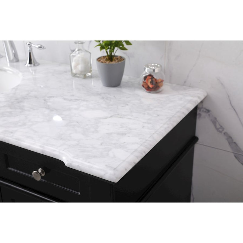 Elegant Kitchen/Bath Wesley 60" Single Bathroom Vanity Set, Black
