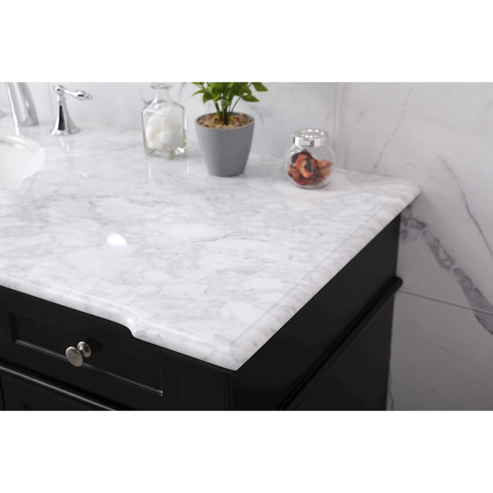 Elegant Kitchen/Bath Wesley 60" Single Bathroom Vanity Set, Black