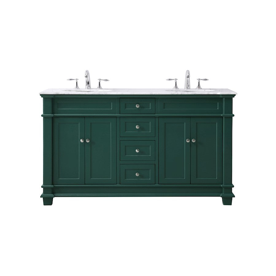 Elegant Kitchen/Bath Wesley 60" Double Bathroom Vanity Set, Black - VF50060DBK