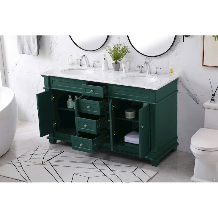 Elegant Kitchen/Bath Wesley 60" Double Bathroom Vanity Set, Black