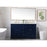 Elegant Kitchen/Bath Wesley 60" Double Bathroom Vanity Set, Black