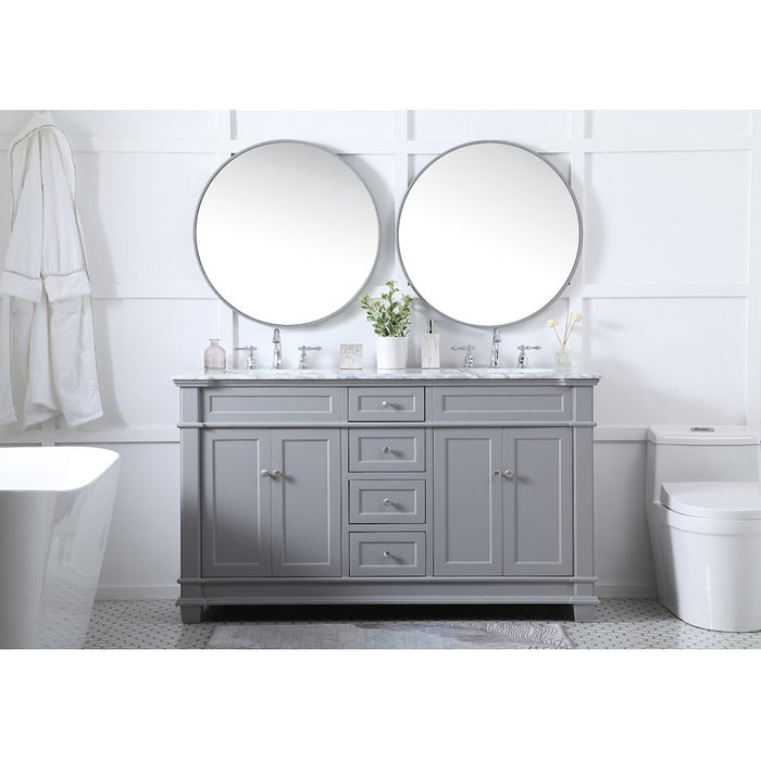 Elegant Kitchen/Bath Wesley 60" Double Bathroom Vanity Set, Blue
