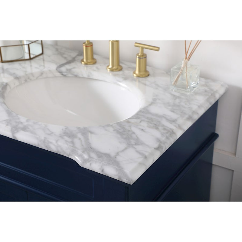 Elegant Kitchen/Bath Wesley 60" Double Bathroom Vanity Set, Blue