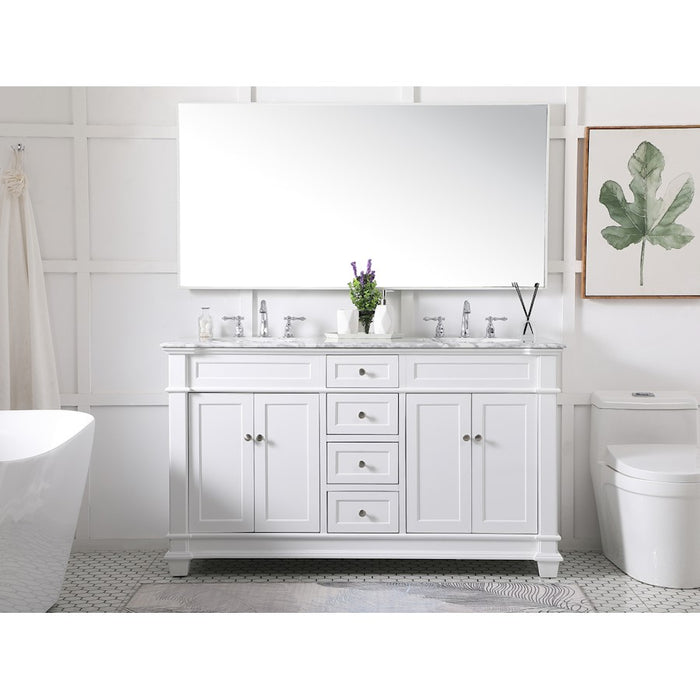Elegant Kitchen/Bath Wesley 60" Double Bathroom Vanity Set, Grey