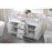 Elegant Kitchen/Bath Wesley 60" Double Bathroom Vanity Set, White