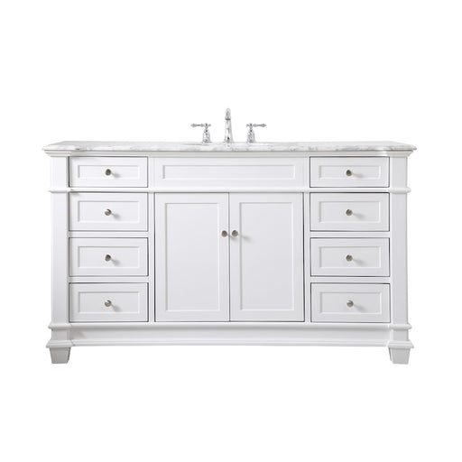 Elegant Kitchen/Bath Wesley 60" Single Bathroom Vanity Set, White - VF50060WH