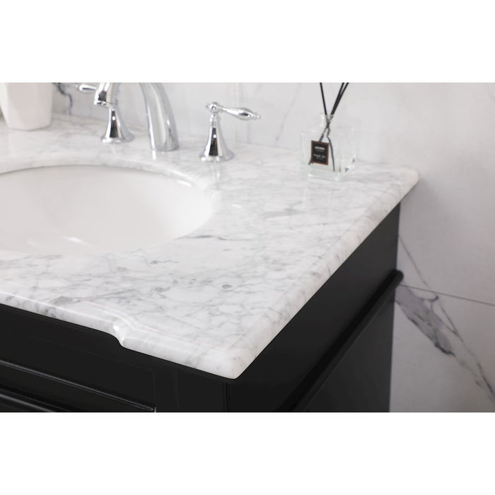 Elegant Kitchen/Bath Wesley 72" Double Bathroom Vanity Set, Black
