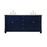 Elegant Kitchen/Bath Wesley 72" Double Bathroom Vanity Set, Blue - VF50072DBL