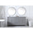 Elegant Kitchen/Bath Wesley 72" Double Bathroom Vanity Set, Blue