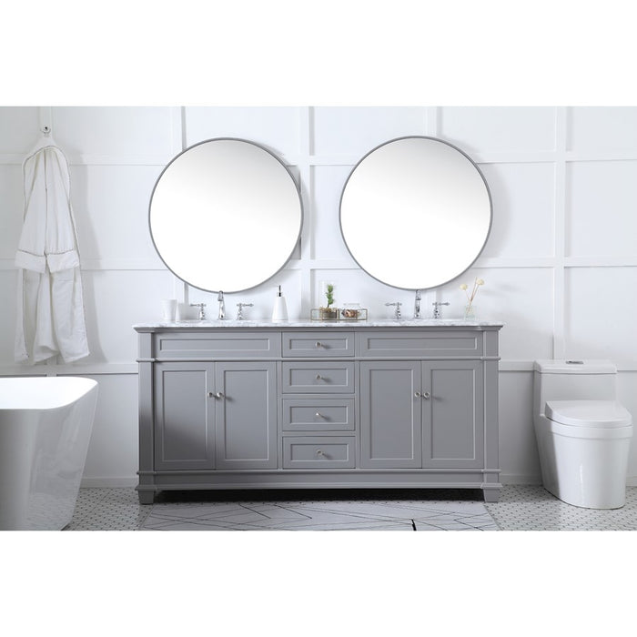Elegant Kitchen/Bath Wesley 72" Double Bathroom Vanity Set, Blue