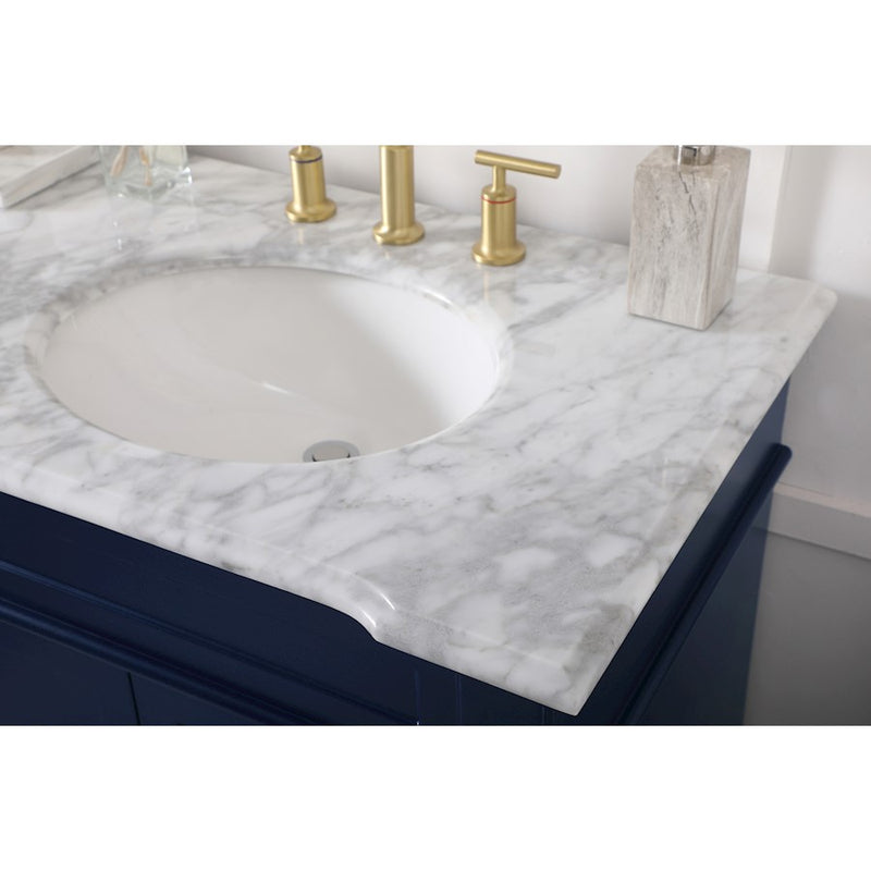 Elegant Kitchen/Bath Wesley 72" Double Bathroom Vanity Set, Blue