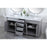 Elegant Kitchen/Bath Wesley 72" Double Bathroom Vanity Set, Grey