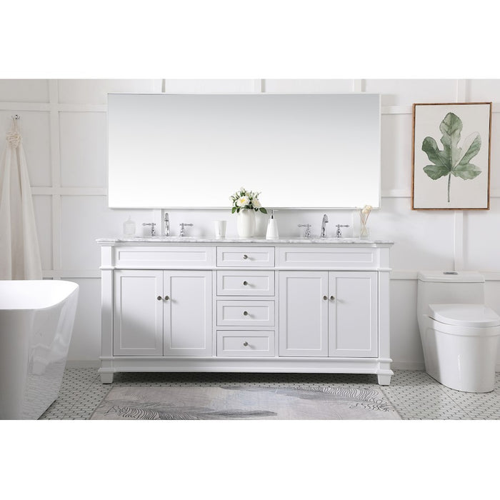 Elegant Kitchen/Bath Wesley 72" Double Bathroom Vanity Set, Grey