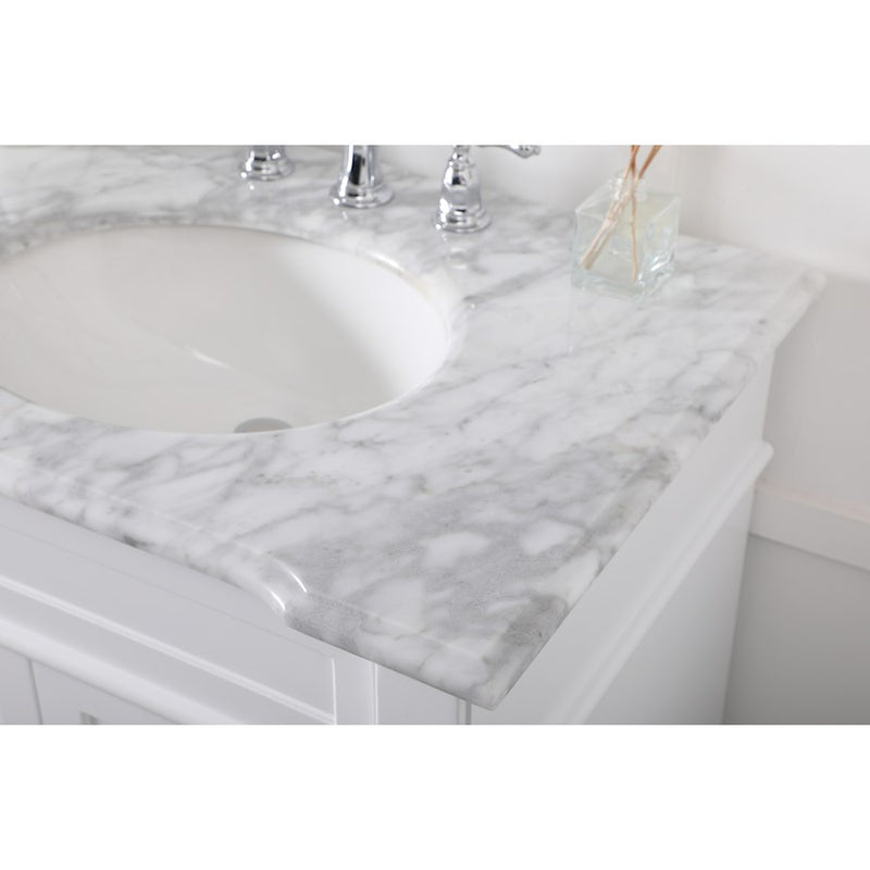 Elegant Kitchen/Bath Wesley 72" Double Bathroom Vanity Set, White