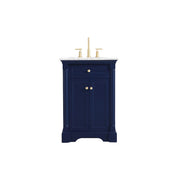 Elegant Kitchen/Bath Clarence 24" Single Bathroom Vanity, Blue - VF53024BL
