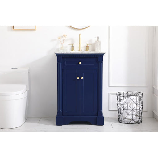 Elegant Kitchen/Bath Clarence 24" Single Bathroom Vanity, Blue