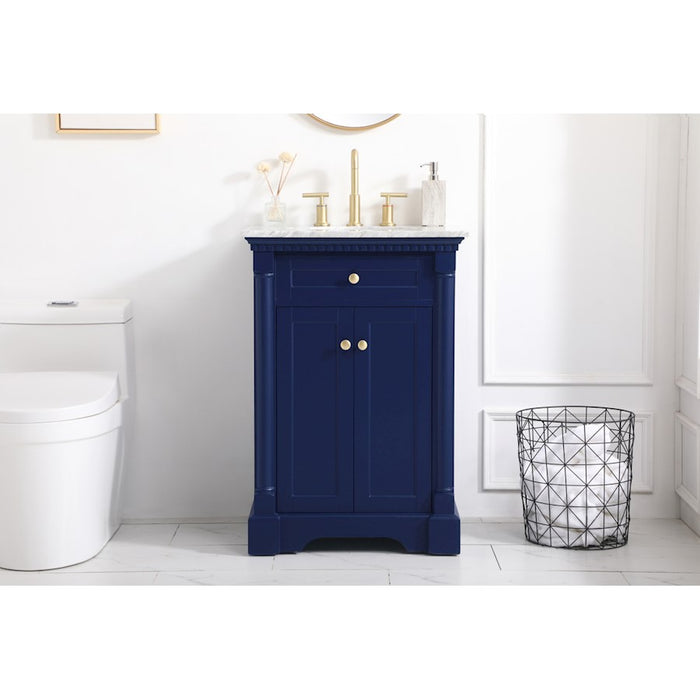 Elegant Kitchen/Bath Clarence 24" Single Bathroom Vanity, Blue