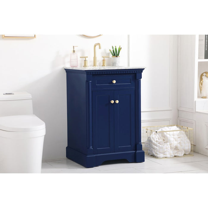 Elegant Kitchen/Bath Clarence 24" Single Bathroom Vanity, Blue