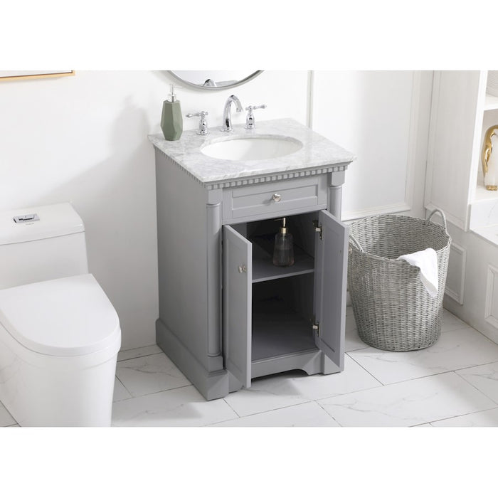 Elegant Kitchen/Bath Clarence 24" Single Bathroom Vanity, Grey
