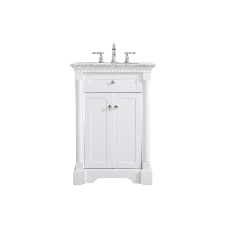 Elegant Kitchen/Bath Clarence 24" Single Bathroom Vanity, White - VF53024WH