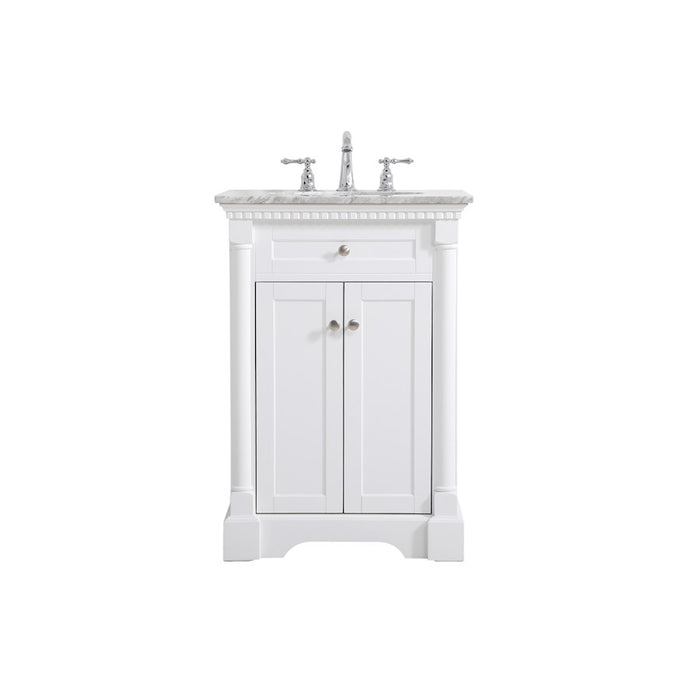 Elegant Kitchen/Bath Clarence 24" Single Bathroom Vanity, White - VF53024WH