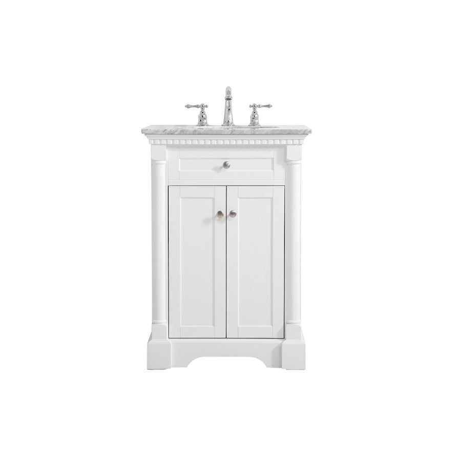 Elegant Kitchen/Bath Clarence 24" Single Bathroom Vanity, White - VF53024WH