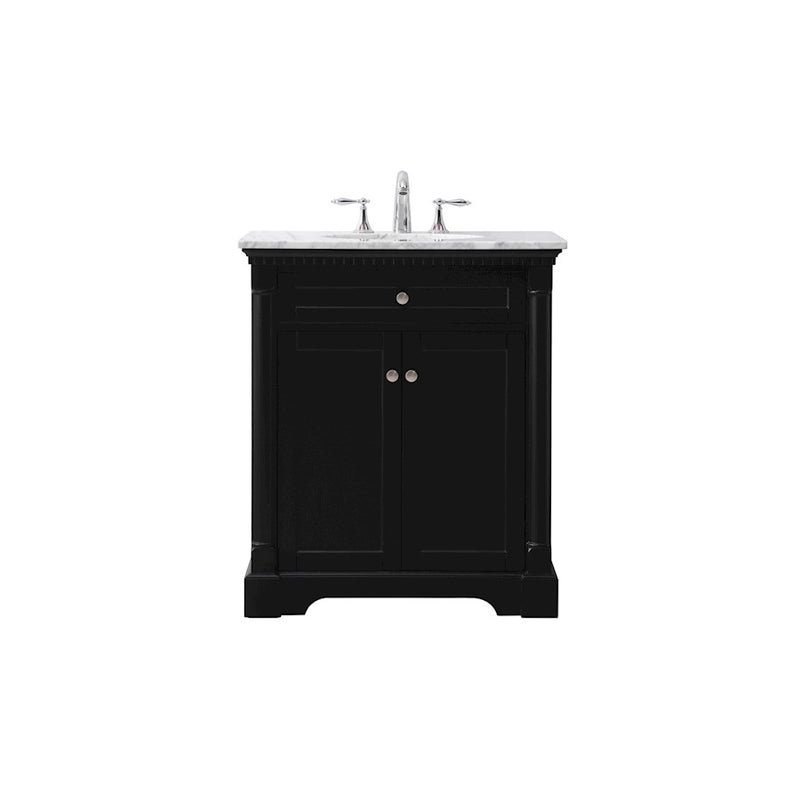 Elegant Kitchen/Bath Clarence 30" Single Bathroom Vanity Set, Black - VF53030BK