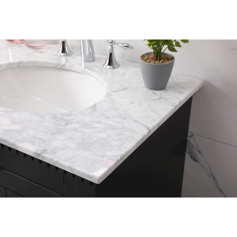 Elegant Kitchen/Bath Clarence 30" Single Bathroom Vanity Set, Black
