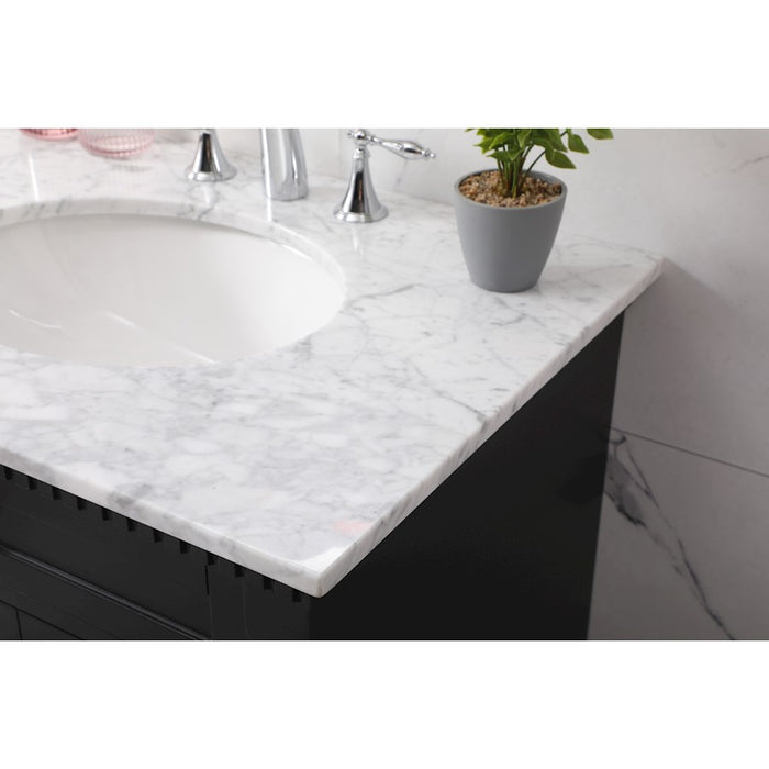 Elegant Kitchen/Bath Clarence 30" Single Bathroom Vanity Set, Black