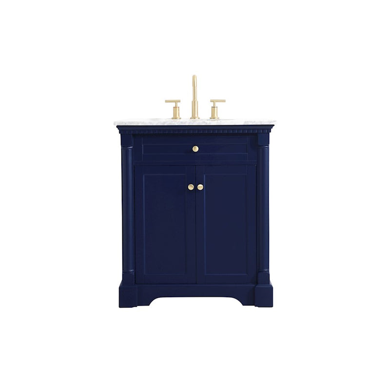 Elegant Kitchen/Bath Clarence 30" Single Bathroom Vanity, Blue - VF53030BL
