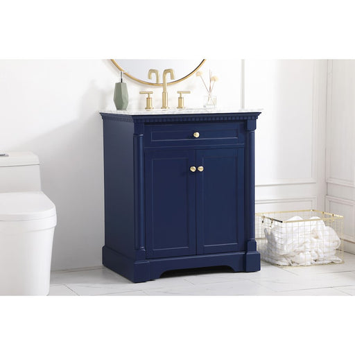 Elegant Kitchen/Bath Clarence 30" Single Bathroom Vanity, Blue