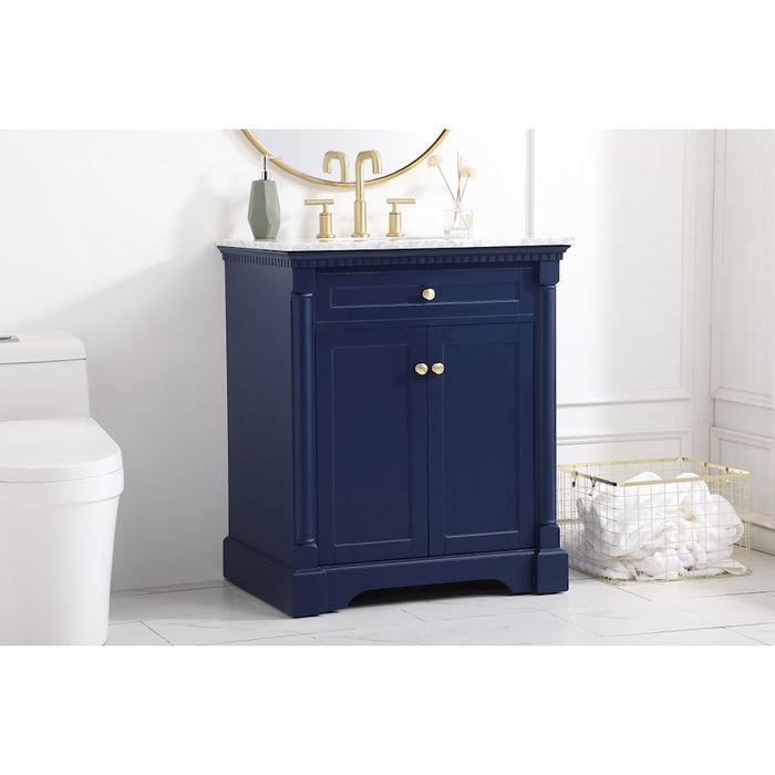 Elegant Kitchen/Bath Clarence 30" Single Bathroom Vanity, Blue