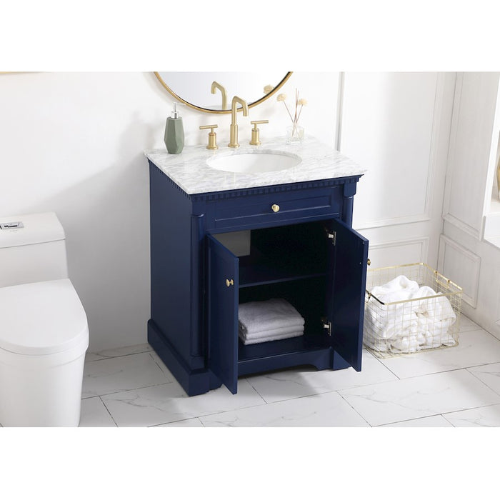 Elegant Kitchen/Bath Clarence 30" Single Bathroom Vanity, Blue