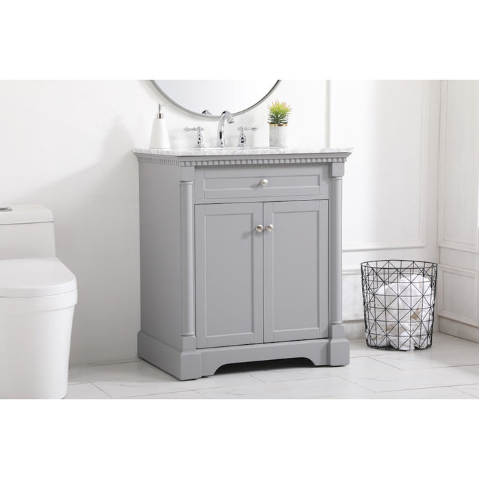 Elegant Kitchen/Bath Clarence 30" Single Bathroom Vanity, Grey