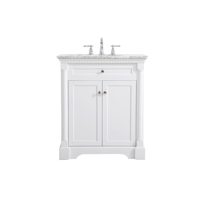 Elegant Kitchen/Bath Clarence 30" Single Bathroom Vanity, White - VF53030WH
