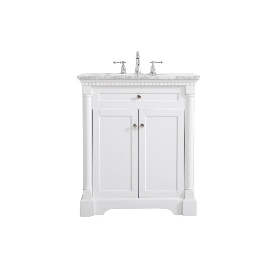 Elegant Kitchen/Bath Clarence 30" Single Bathroom Vanity, White - VF53030WH