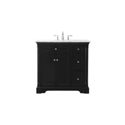 Elegant Kitchen/Bath Clarence 36" Single Bathroom Vanity Set, Black - VF53036BK